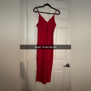 A New Day Women's Vibrant Red slip Dress